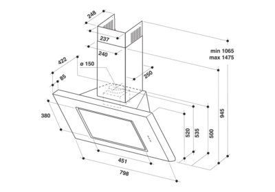 Hotte Inclinée 90cm Whirlpool (AKR808/1BG) L'Électroménager Les meubles qu'on aime ! 2