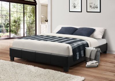 Lit SY Encadrement 140x190cm Tissus Gris  Les Chambres à Coucher Les meubles qu'on aime ! 2