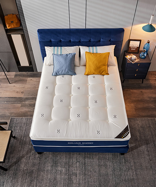 Lit 180x200x33cm Jean-Louis Scherrer BED Bleu (HB001) Jean-Louis Scherrer Literie Les meubles qu'on aime ! 2