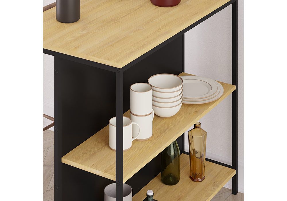 Table avec Îlot Central 2 Étagères Sagi Les Salles à Manger Les meubles qu'on aime ! 2