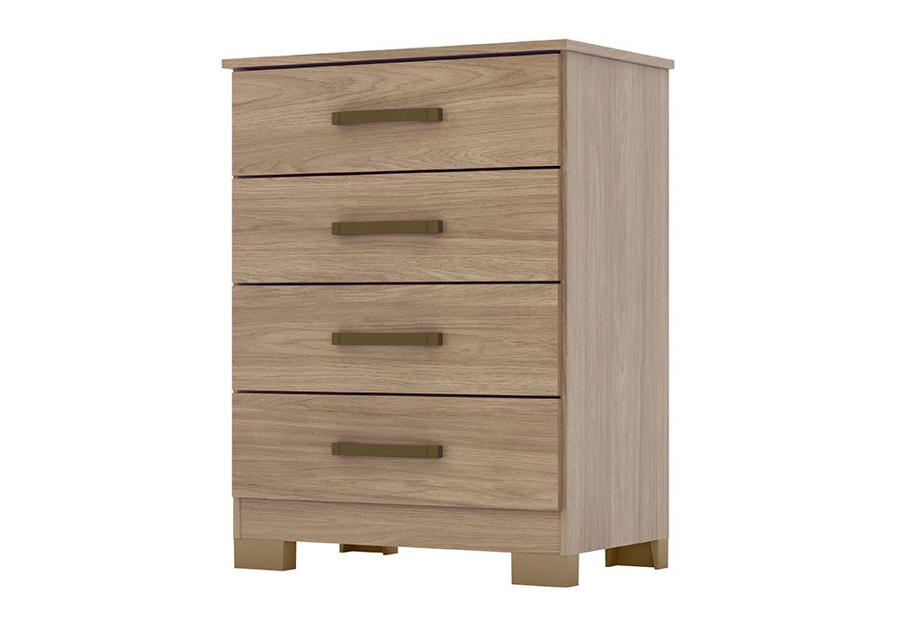 Commode 4 Tiroirs Jequitiba Noyer Clair Les Armoires, Commodes & Chevets Les meubles qu'on aime ! 2